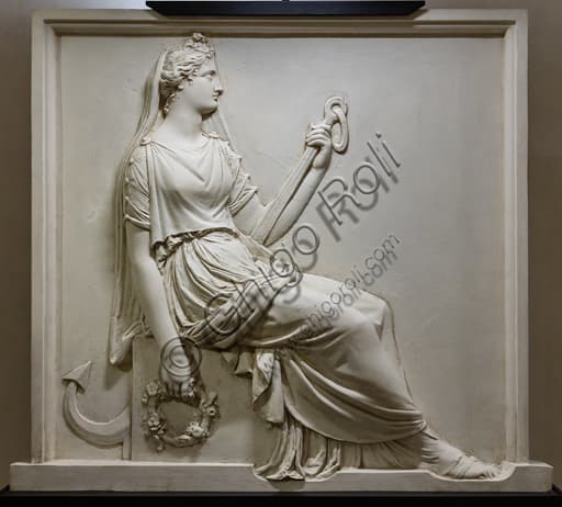 Scultura La Speranza di Antonio Canova, allegoria in gesso del periodo neoclassico
