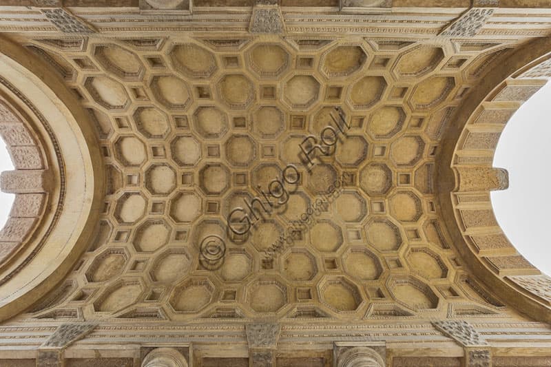Volta affrescata dell'atrio d'ingresso di Palazzo Te a Mantova, residenza Gonzaga