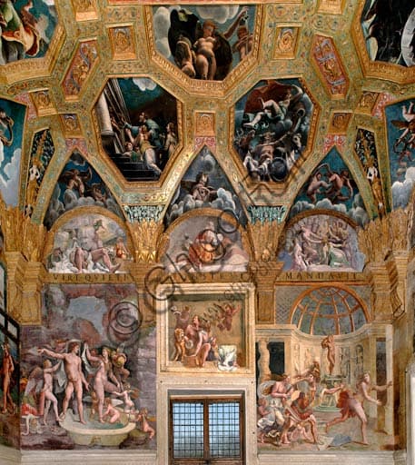 Affresco Bacco e Arianna di Giulio Romano, Sala di Amore e Psiche, Palazzo Te Mantova